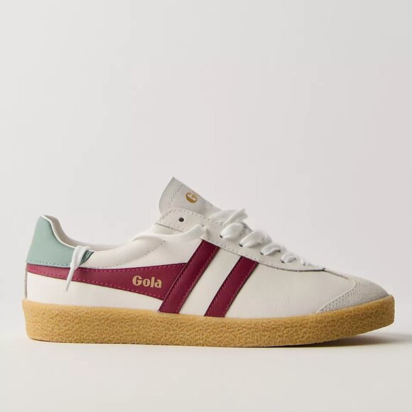 Gola Medallist Leather Sneakers Color White / Cerise / Green Mint - Picture 3 of 3